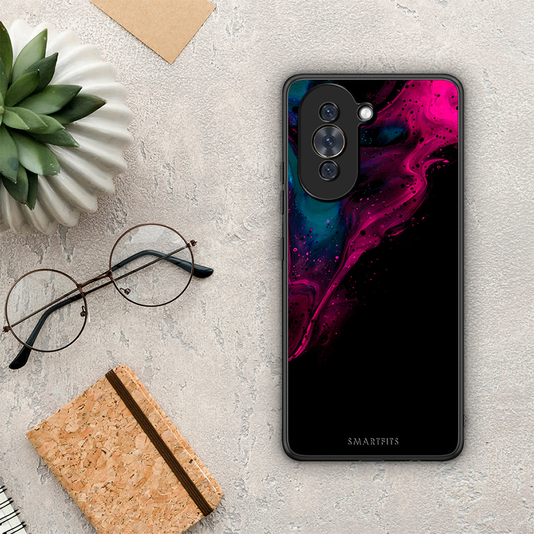 Watercolor Pink Black - Huawei Nova 10 θήκη
