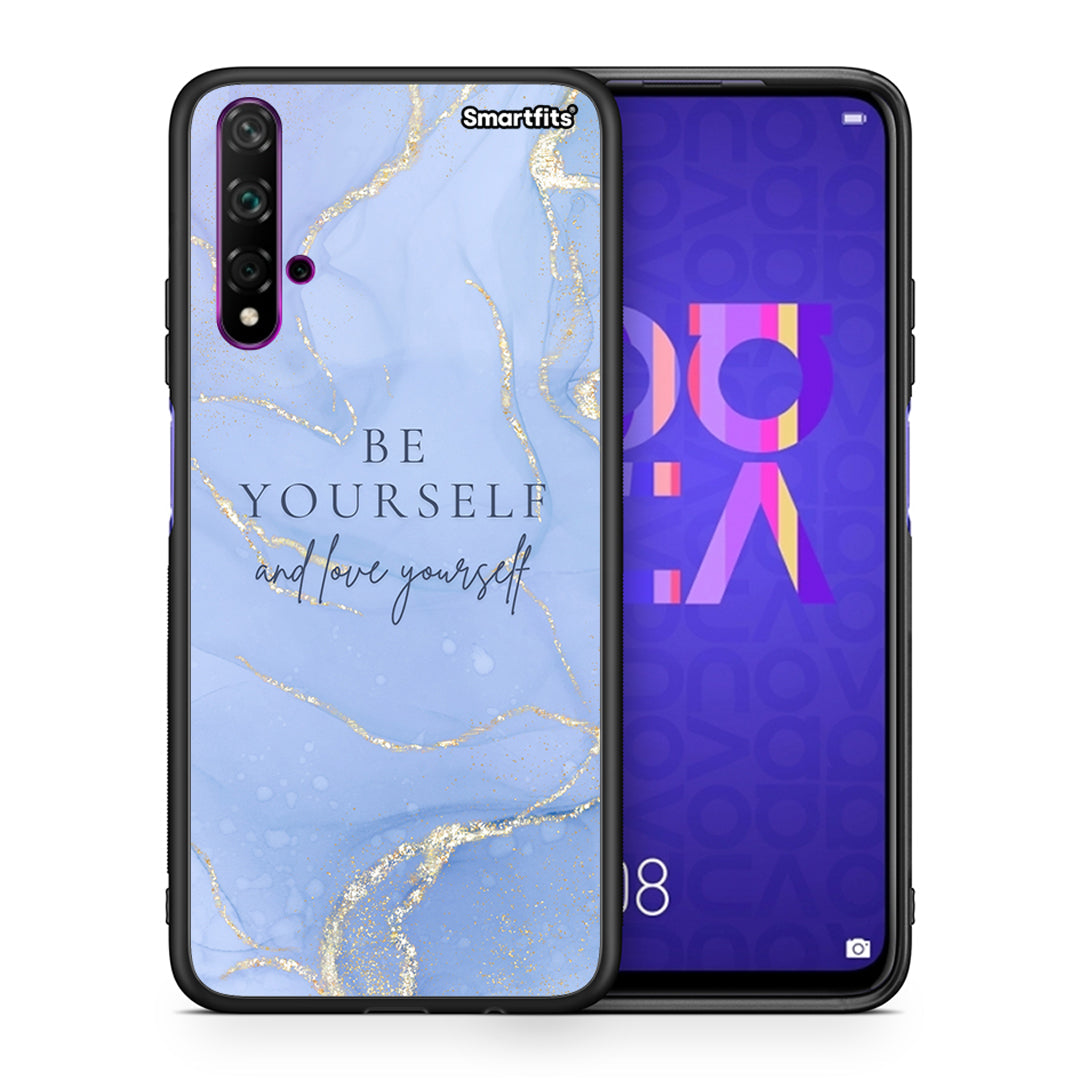 Θήκη Huawei Nova 5T/Honor 20 Be Yourself από τη Smartfits με σχέδιο στο πίσω μέρος και μαύρο περίβλημα | Huawei Nova 5T/Honor 20 Be Yourself case with colorful back and black bezels