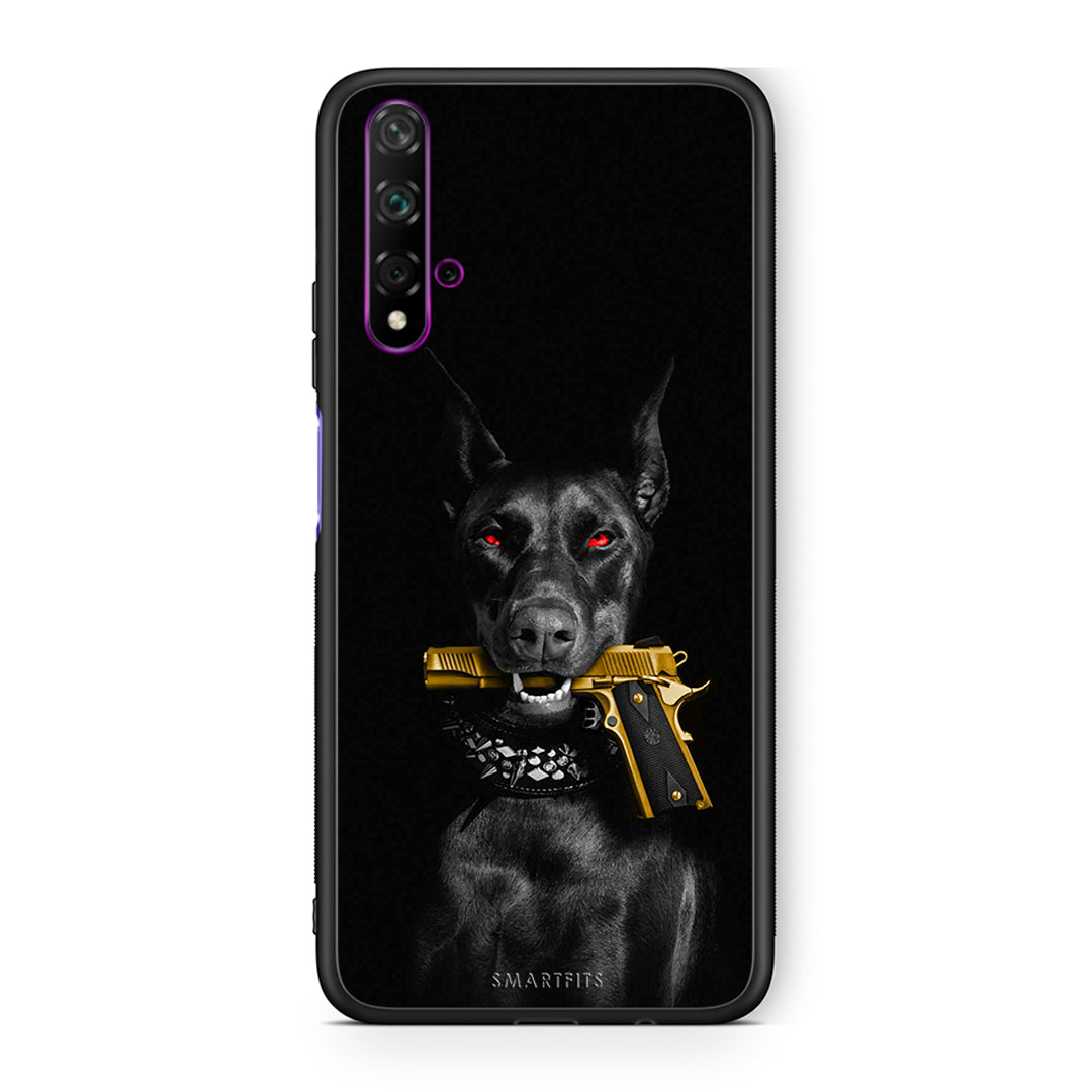 Huawei Nova 5T Golden Gun Θήκη Αγίου Βαλεντίνου από τη Smartfits με σχέδιο στο πίσω μέρος και μαύρο περίβλημα | Smartphone case with colorful back and black bezels by Smartfits