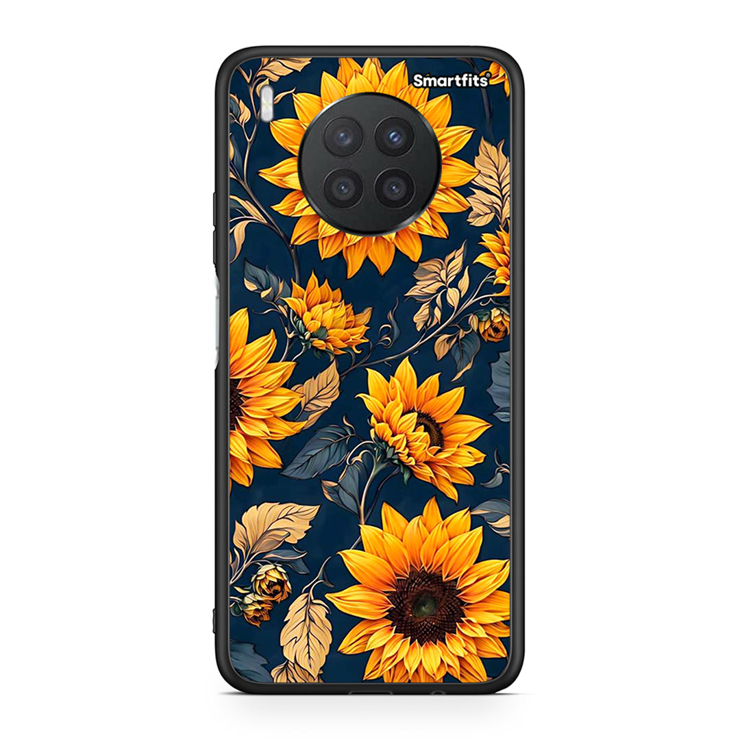 Huawei Nova 8i / Honor 50 Lite Autumn Sunflowers θήκη από τη Smartfits με σχέδιο στο πίσω μέρος και μαύρο περίβλημα | Smartphone case with colorful back and black bezels by Smartfits