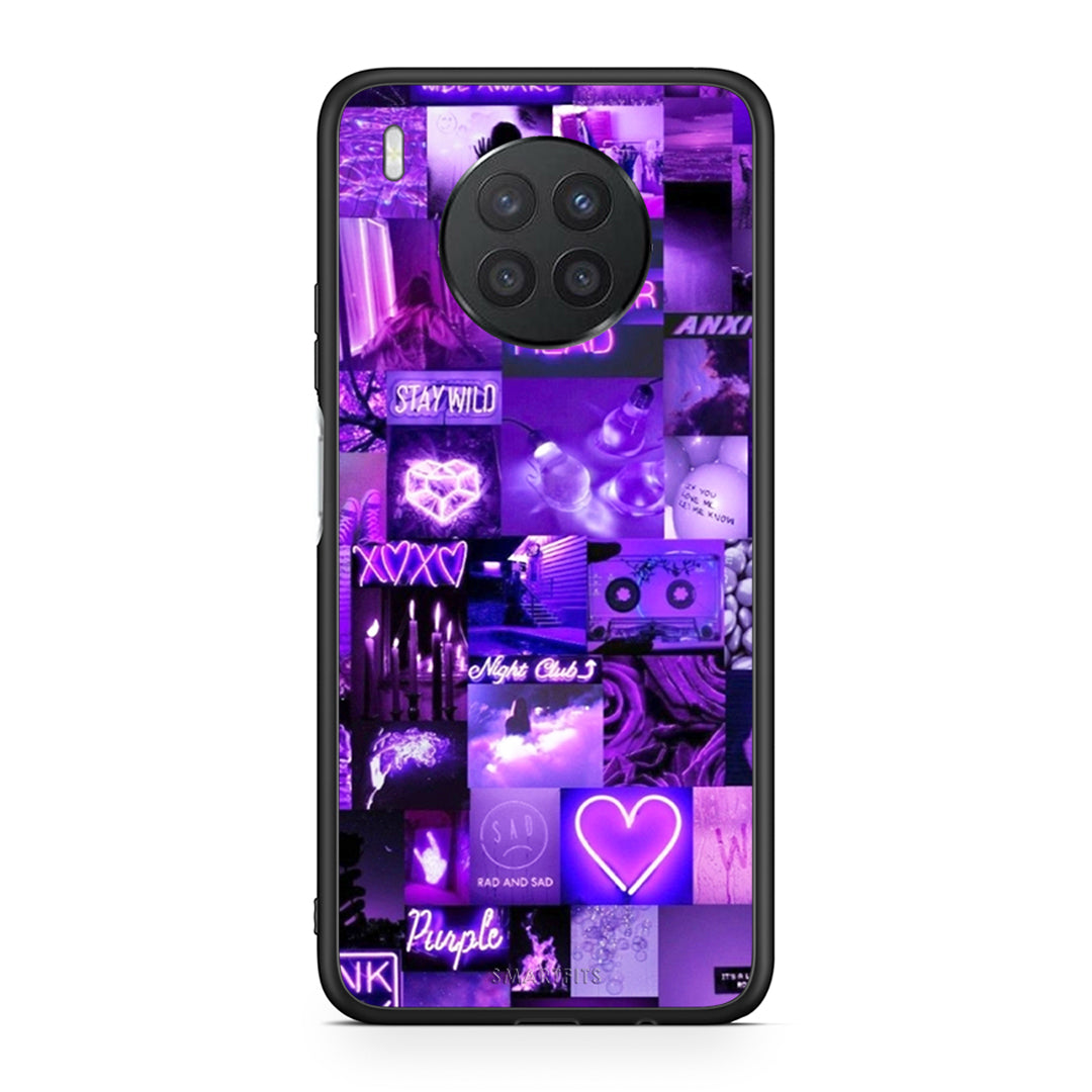 Huawei Nova 8i / Honor 50 Lite Collage Stay Wild Θήκη Αγίου Βαλεντίνου από τη Smartfits με σχέδιο στο πίσω μέρος και μαύρο περίβλημα | Smartphone case with colorful back and black bezels by Smartfits