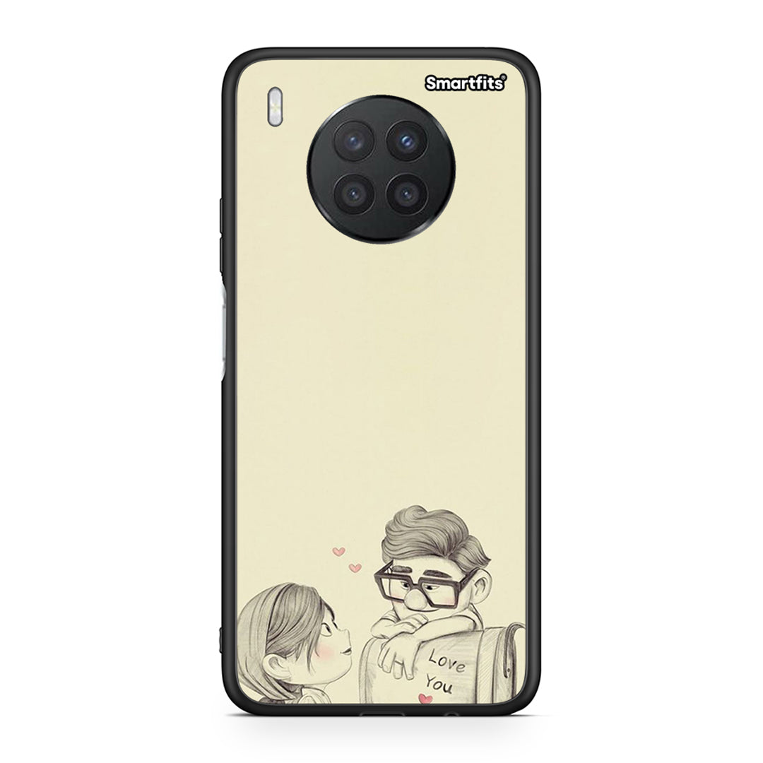 Huawei Nova 8i / Honor 50 Lite Carl And Ellie θήκη από τη Smartfits με σχέδιο στο πίσω μέρος και μαύρο περίβλημα | Smartphone case with colorful back and black bezels by Smartfits