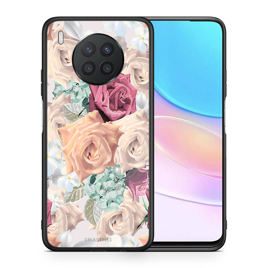 Θήκη Huawei Nova 8i / Honor 50 Lite Bouquet Floral από τη Smartfits με σχέδιο στο πίσω μέρος και μαύρο περίβλημα | Huawei Nova 8i / Honor 50 Lite Bouquet Floral case with colorful back and black bezels