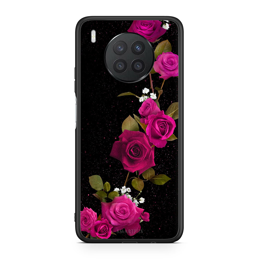 4 - Huawei Nova 8i / Honor 50 Lite Red Roses Flower case, cover, bumper