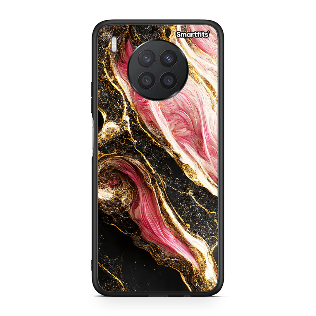 Huawei Nova 8i / Honor 50 Lite Glamorous Pink Marble θήκη από τη Smartfits με σχέδιο στο πίσω μέρος και μαύρο περίβλημα | Smartphone case with colorful back and black bezels by Smartfits