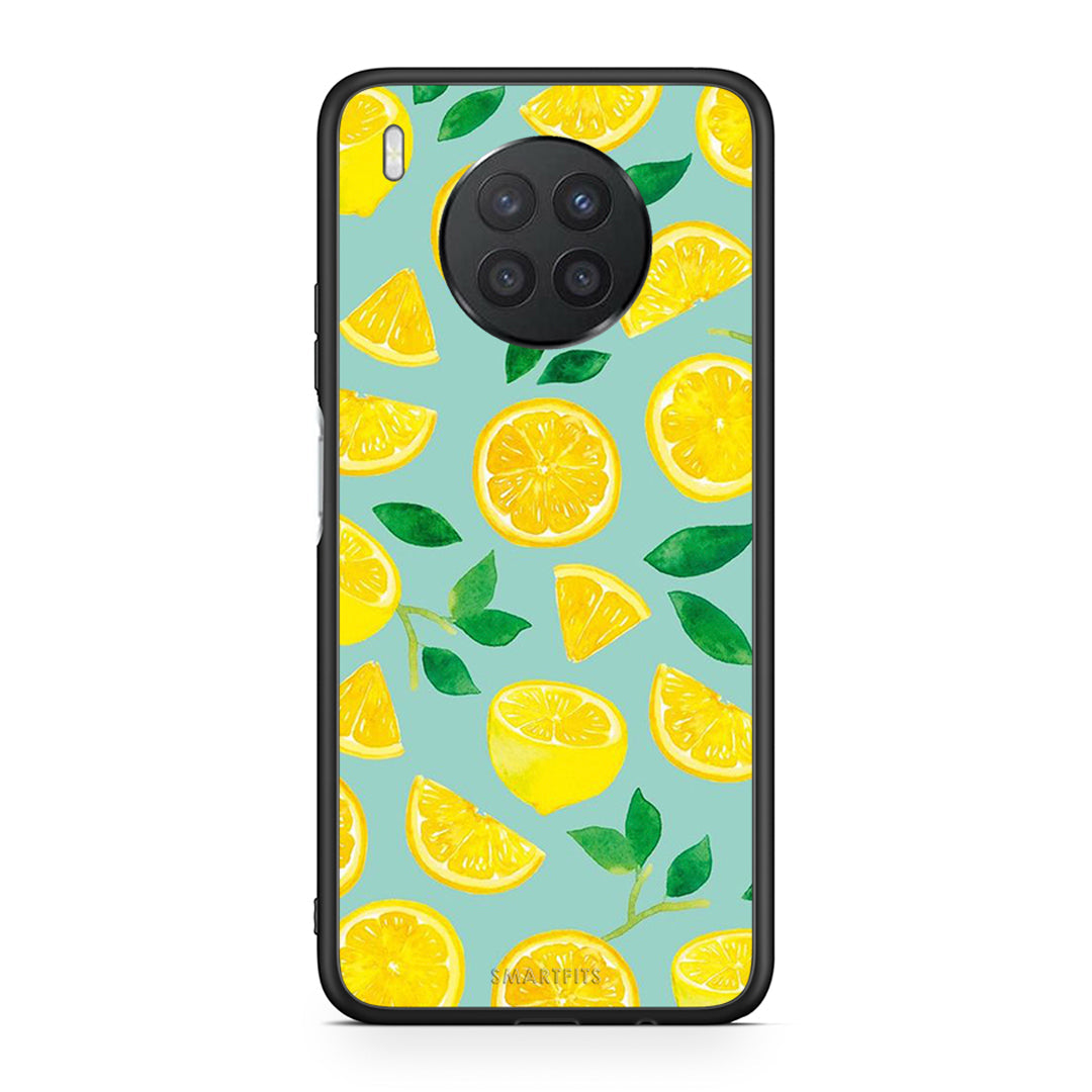 Huawei Nova 8i / Honor 50 Lite Lemons θήκη από τη Smartfits με σχέδιο στο πίσω μέρος και μαύρο περίβλημα | Smartphone case with colorful back and black bezels by Smartfits