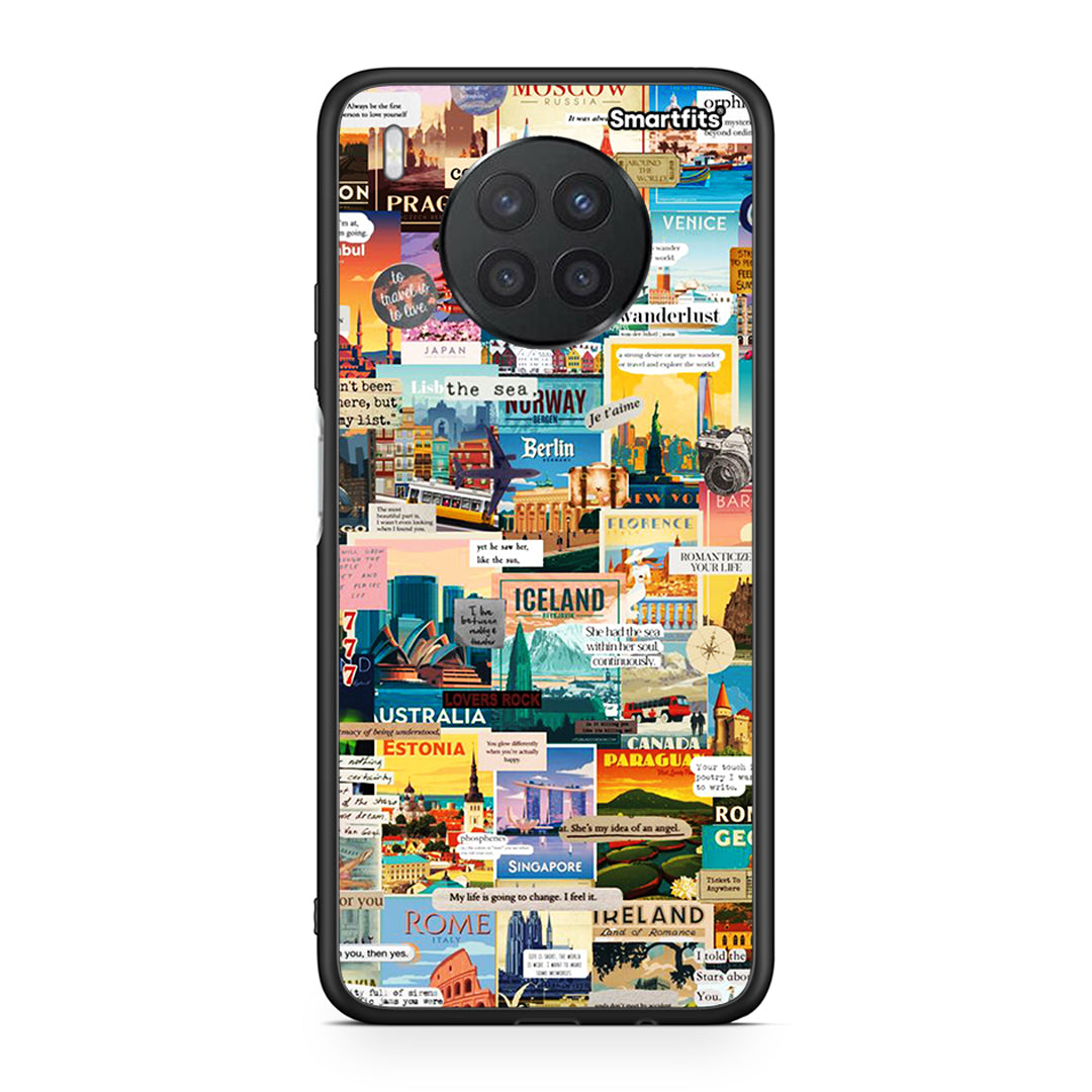 Huawei Nova 8i / Honor 50 Lite Live To Travel θήκη από τη Smartfits με σχέδιο στο πίσω μέρος και μαύρο περίβλημα | Smartphone case with colorful back and black bezels by Smartfits
