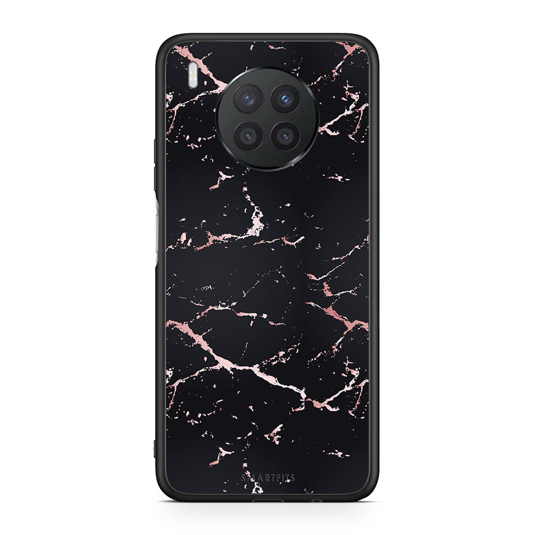 4 - Huawei Nova 8i / Honor 50 Lite Black Rosegold Marble case, cover, bumper