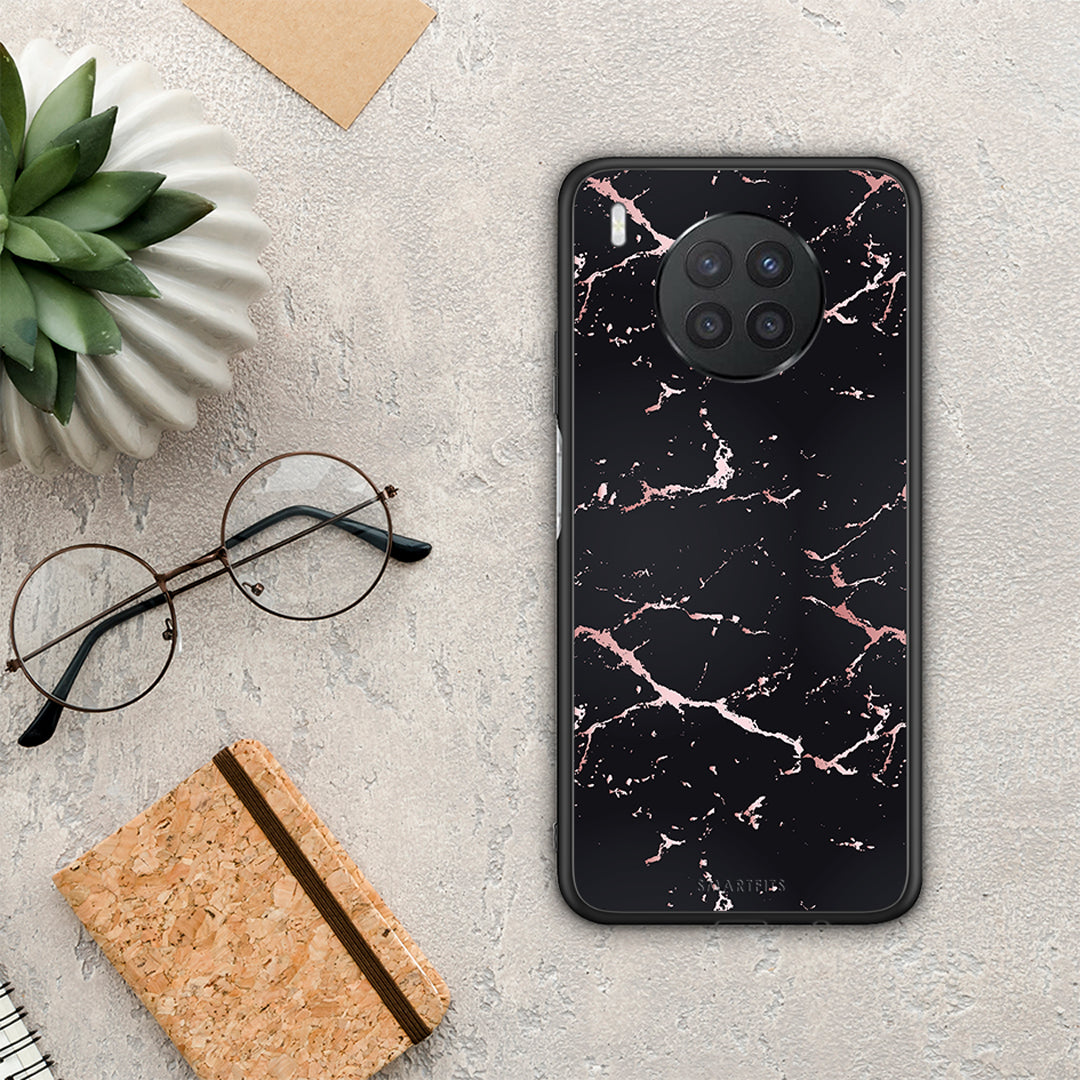 Marble Black Rosegold - Huawei Nova 8i / Honor 50 Lite θήκη