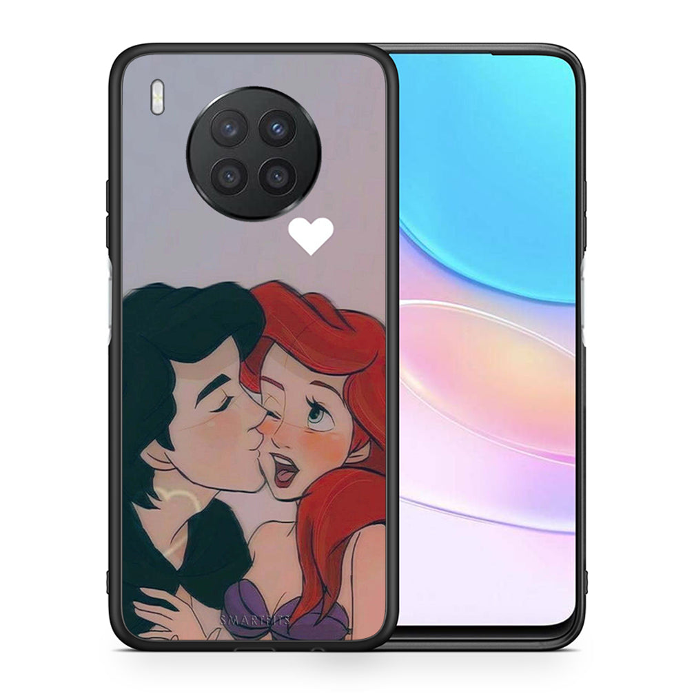 Θήκη Αγίου Βαλεντίνου Huawei Nova 8i / Honor 50 Lite Mermaid Love από τη Smartfits με σχέδιο στο πίσω μέρος και μαύρο περίβλημα | Huawei Nova 8i / Honor 50 Lite Mermaid Love case with colorful back and black bezels