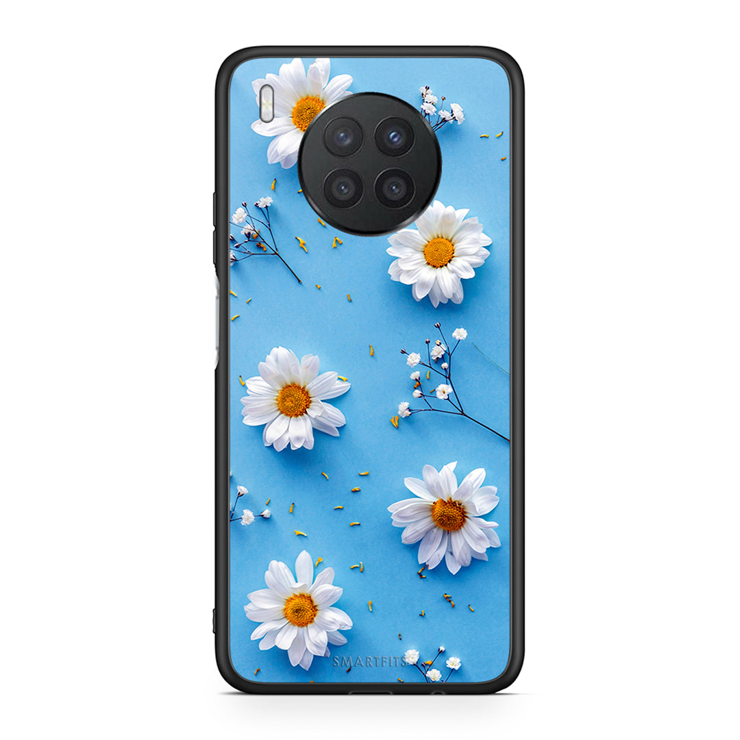 Huawei Nova 8i / Honor 50 Lite Real Daisies θήκη από τη Smartfits με σχέδιο στο πίσω μέρος και μαύρο περίβλημα | Smartphone case with colorful back and black bezels by Smartfits