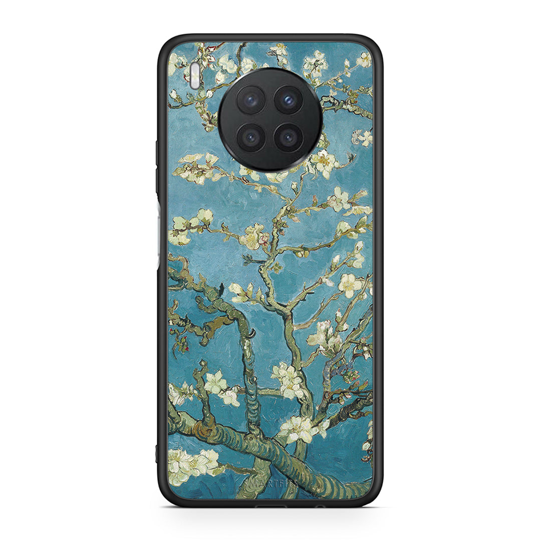 Huawei Nova 8i / Honor 50 Lite White Blossoms θήκη από τη Smartfits με σχέδιο στο πίσω μέρος και μαύρο περίβλημα | Smartphone case with colorful back and black bezels by Smartfits