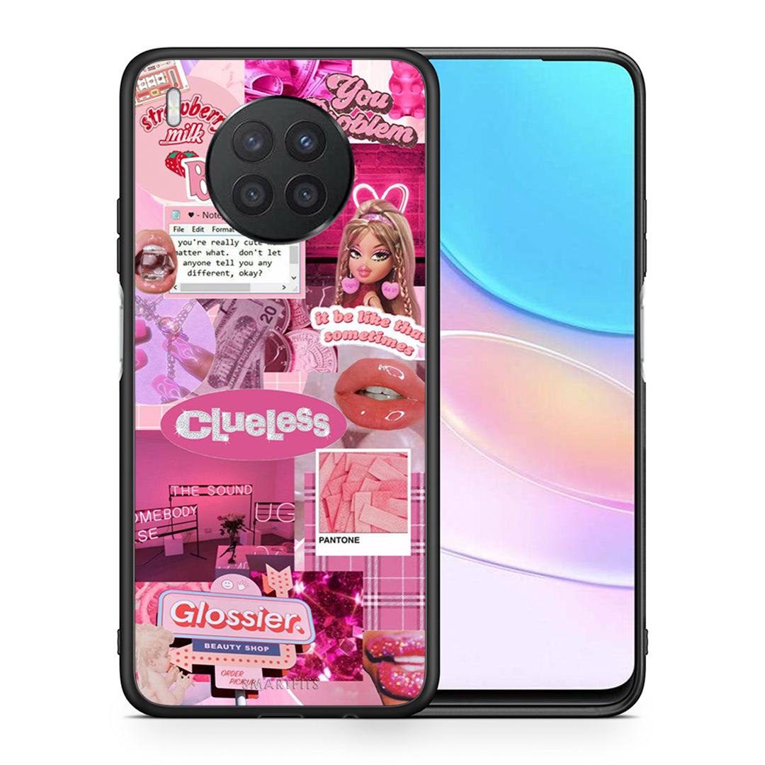 Θήκη Αγίου Βαλεντίνου Huawei Nova 8i / Honor 50 Lite Pink Love από τη Smartfits με σχέδιο στο πίσω μέρος και μαύρο περίβλημα | Huawei Nova 8i / Honor 50 Lite Pink Love case with colorful back and black bezels