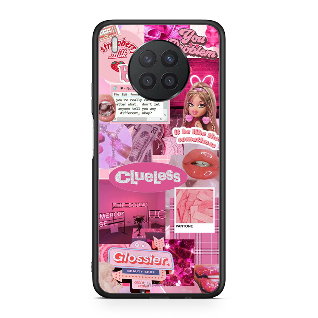 Huawei Nova 8i / Honor 50 Lite Pink Love Θήκη Αγίου Βαλεντίνου από τη Smartfits με σχέδιο στο πίσω μέρος και μαύρο περίβλημα | Smartphone case with colorful back and black bezels by Smartfits