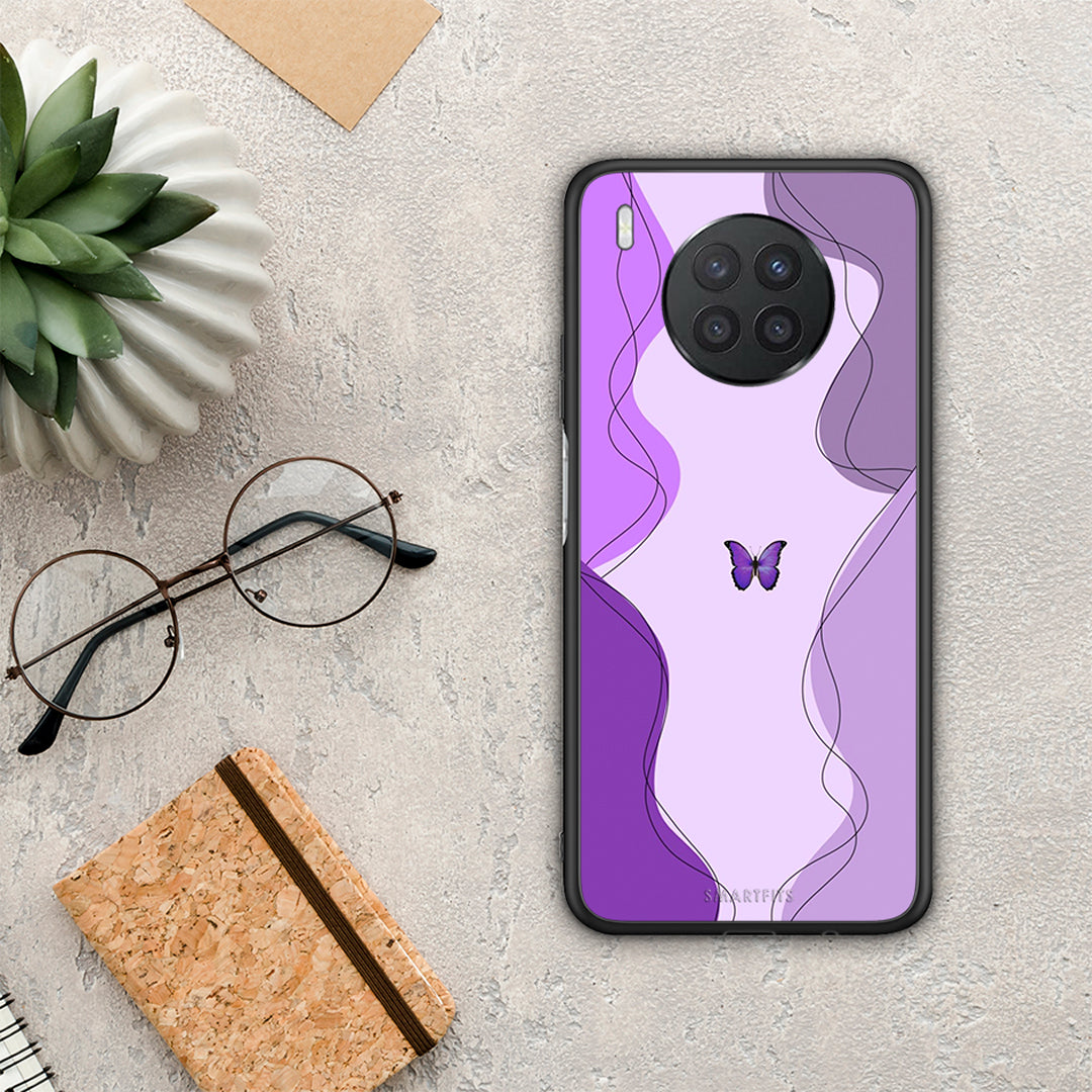 Purple Mariposa - Huawei Nova 8i / Honor 50 Lite θήκη