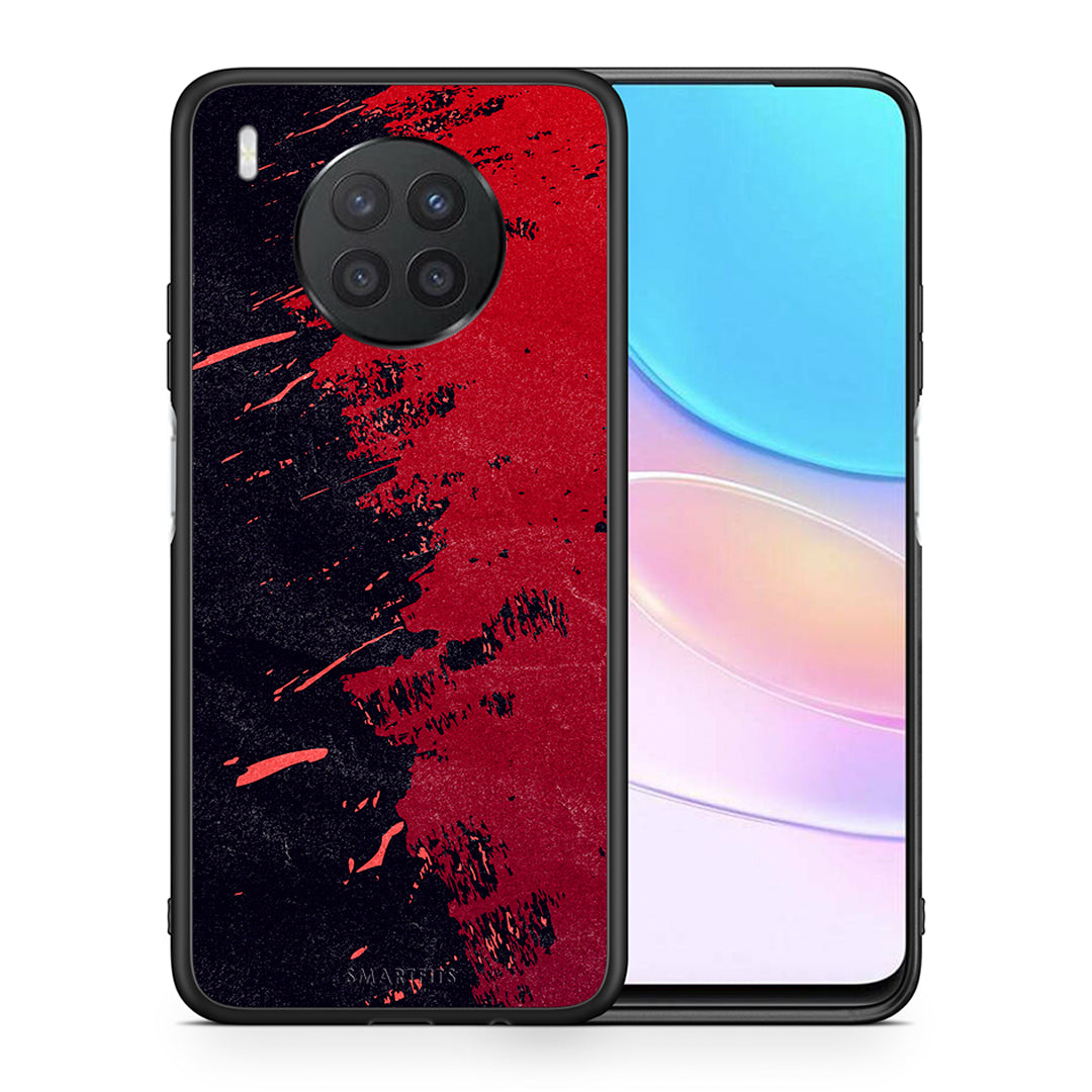Θήκη Αγίου Βαλεντίνου Huawei Nova 8i / Honor 50 Lite Red Paint από τη Smartfits με σχέδιο στο πίσω μέρος και μαύρο περίβλημα | Huawei Nova 8i / Honor 50 Lite Red Paint case with colorful back and black bezels