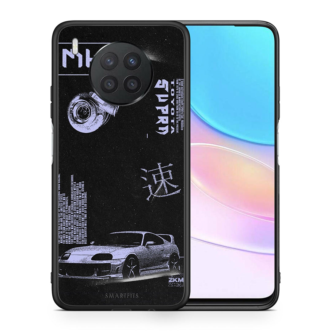 Θήκη Αγίου Βαλεντίνου Huawei Nova 8i / Honor 50 Lite Tokyo Drift από τη Smartfits με σχέδιο στο πίσω μέρος και μαύρο περίβλημα | Huawei Nova 8i / Honor 50 Lite Tokyo Drift case with colorful back and black bezels