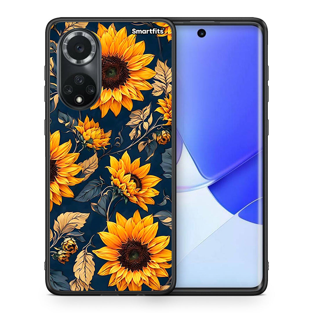 Θήκη Huawei Nova 9 / Honor 50 Autumn Sunflowers από τη Smartfits με σχέδιο στο πίσω μέρος και μαύρο περίβλημα | Huawei Nova 9 / Honor 50 Autumn Sunflowers case with colorful back and black bezels