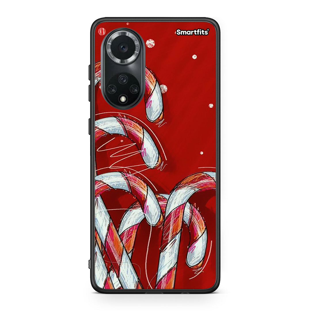 Huawei Nova 9/Honor 50 Candy Cane θήκη από τη Smartfits με σχέδιο στο πίσω μέρος και μαύρο περίβλημα | Smartphone case with colorful back and black bezels by Smartfits