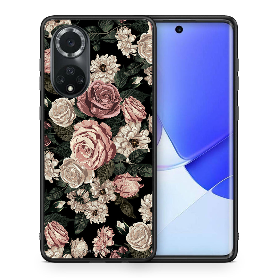 Θήκη Huawei Nova 9/Honor 50 Wild Roses Flower από τη Smartfits με σχέδιο στο πίσω μέρος και μαύρο περίβλημα | Huawei Nova 9/Honor 50 Wild Roses Flower case with colorful back and black bezels