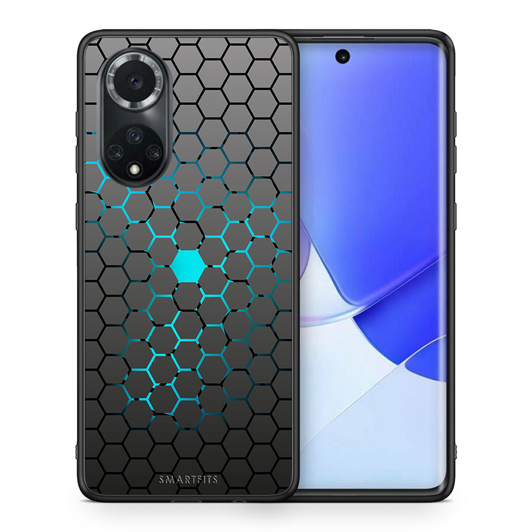 Θήκη Huawei Nova 9/Honor 50 Hexagonal Geometric από τη Smartfits με σχέδιο στο πίσω μέρος και μαύρο περίβλημα | Huawei Nova 9/Honor 50 Hexagonal Geometric case with colorful back and black bezels