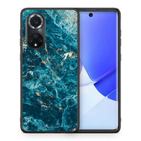 Thumbnail for Θήκη Huawei Nova 9/Honor 50 Marble Blue από τη Smartfits με σχέδιο στο πίσω μέρος και μαύρο περίβλημα | Huawei Nova 9/Honor 50 Marble Blue case with colorful back and black bezels