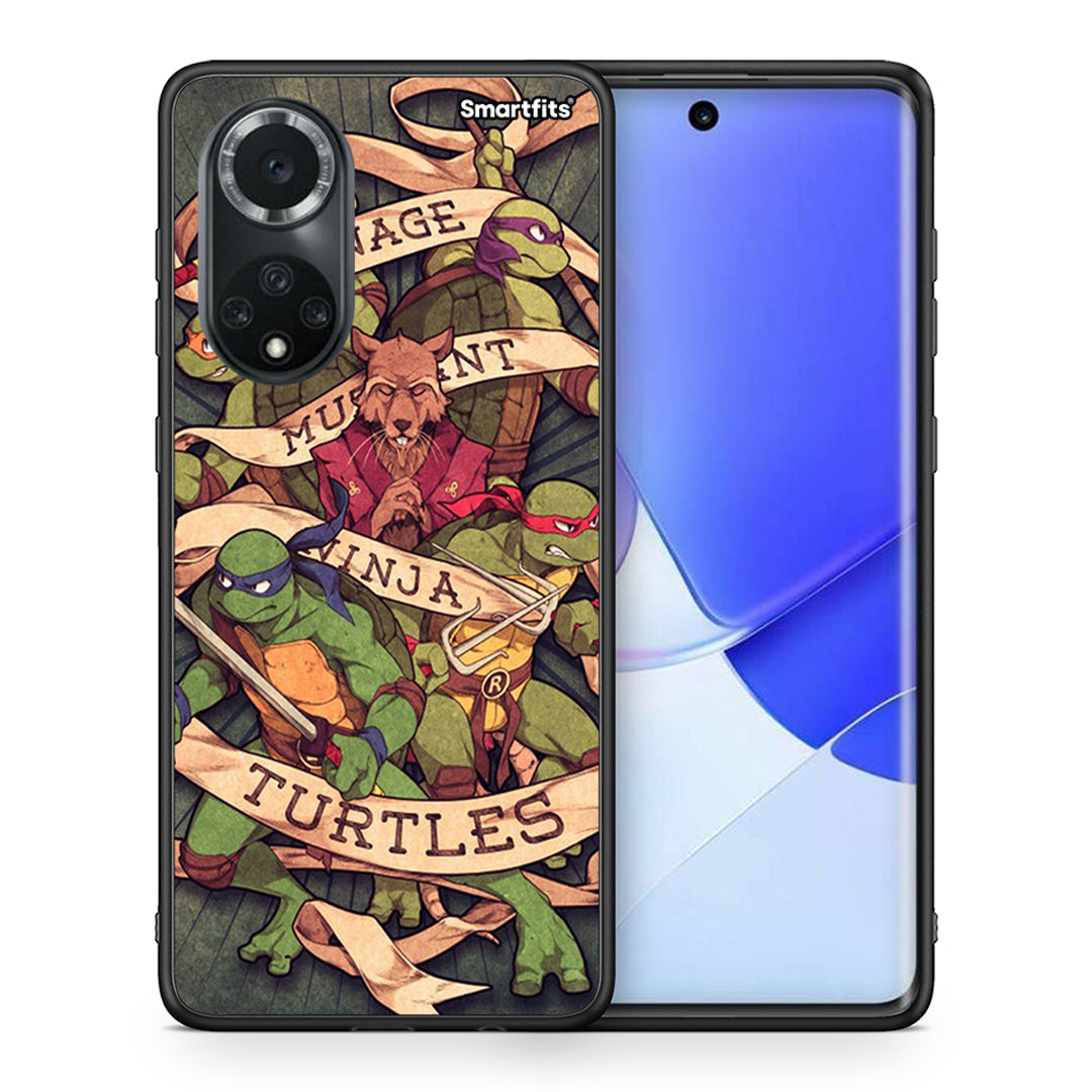 Θήκη Huawei Nova 9/Honor 50 Ninja Turtles από τη Smartfits με σχέδιο στο πίσω μέρος και μαύρο περίβλημα | Huawei Nova 9/Honor 50 Ninja Turtles case with colorful back and black bezels