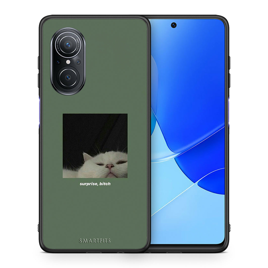 Θήκη Huawei Nova 9 SE Bitch Surprise από τη Smartfits με σχέδιο στο πίσω μέρος και μαύρο περίβλημα | Huawei Nova 9 SE Bitch Surprise case with colorful back and black bezels