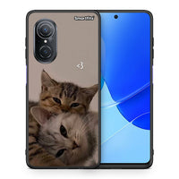 Thumbnail for Θήκη Huawei Nova 9 SE Cats In Love από τη Smartfits με σχέδιο στο πίσω μέρος και μαύρο περίβλημα | Huawei Nova 9 SE Cats In Love case with colorful back and black bezels