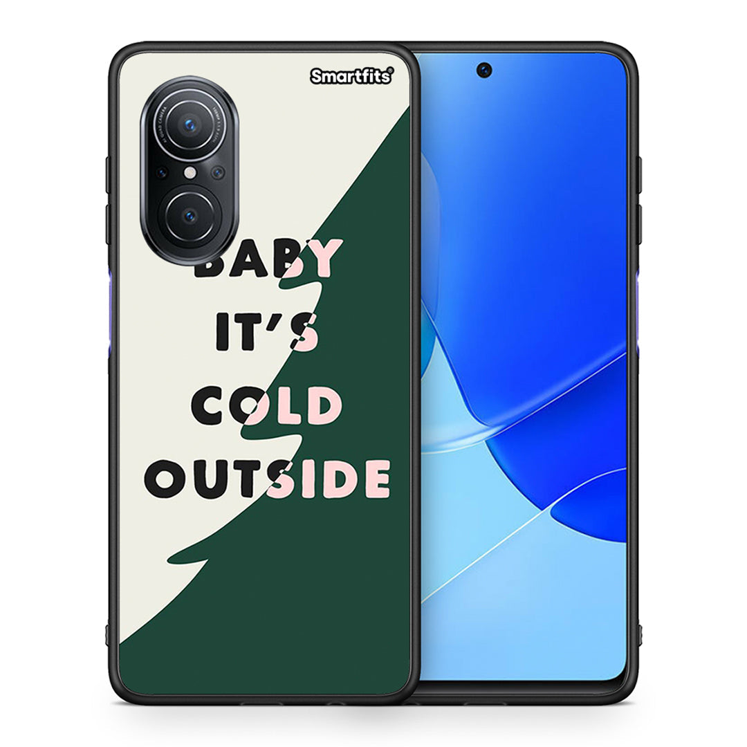 Θήκη Huawei Nova 9 SE Cold Outside από τη Smartfits με σχέδιο στο πίσω μέρος και μαύρο περίβλημα | Huawei Nova 9 SE Cold Outside case with colorful back and black bezels