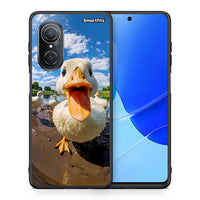 Thumbnail for Θήκη Huawei Nova 9 SE Duck Face από τη Smartfits με σχέδιο στο πίσω μέρος και μαύρο περίβλημα | Huawei Nova 9 SE Duck Face case with colorful back and black bezels