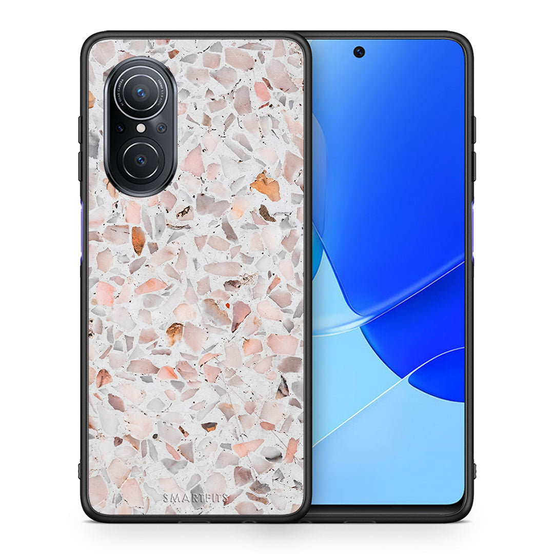 Θήκη Huawei Nova 9 SE Marble Terrazzo από τη Smartfits με σχέδιο στο πίσω μέρος και μαύρο περίβλημα | Huawei Nova 9 SE Marble Terrazzo case with colorful back and black bezels