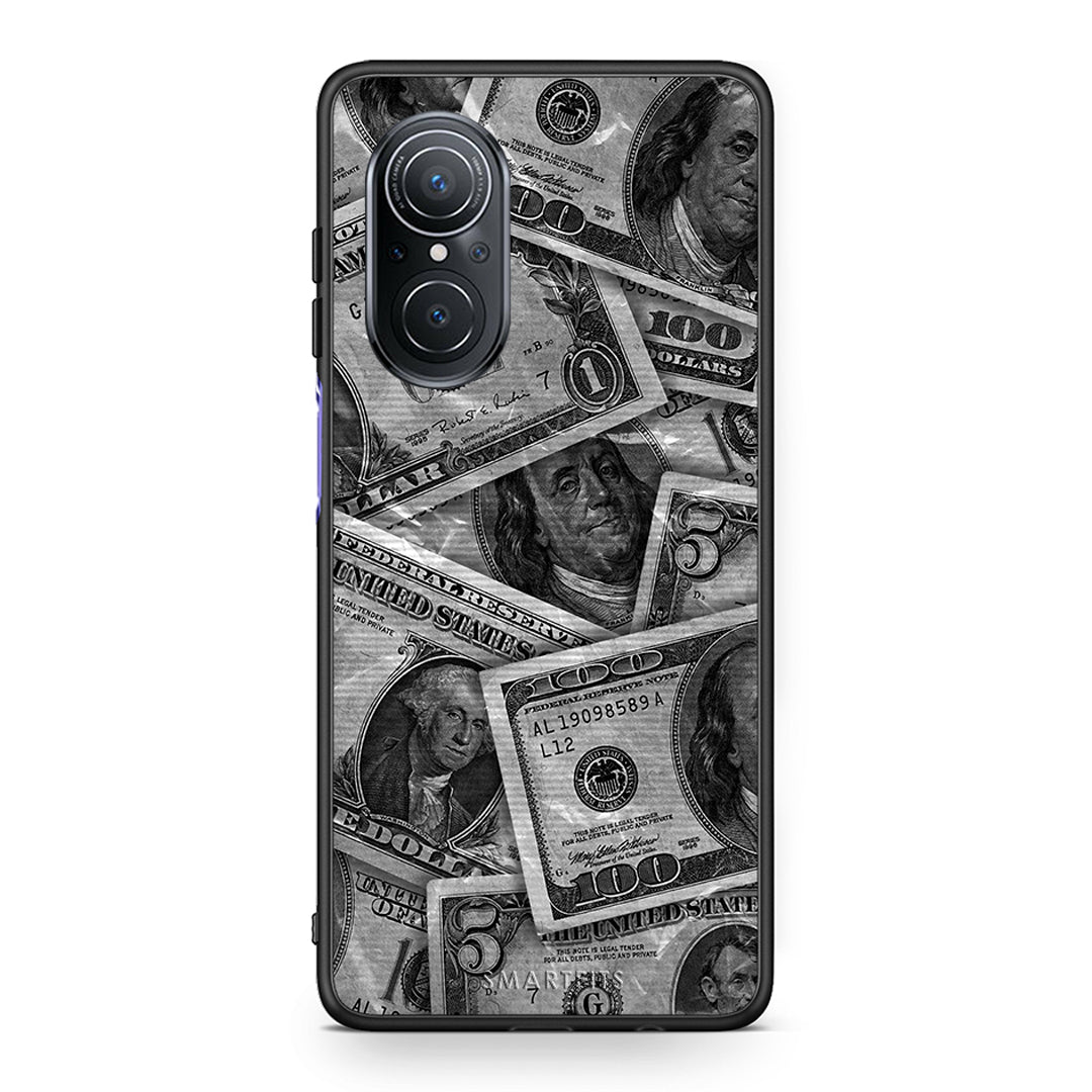 Huawei Nova 9 SE Money Dollars θήκη από τη Smartfits με σχέδιο στο πίσω μέρος και μαύρο περίβλημα | Smartphone case with colorful back and black bezels by Smartfits