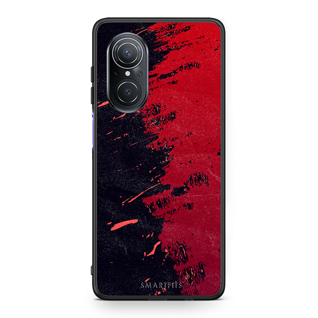 Huawei Nova 9 SE Red Paint Θήκη Αγίου Βαλεντίνου από τη Smartfits με σχέδιο στο πίσω μέρος και μαύρο περίβλημα | Smartphone case with colorful back and black bezels by Smartfits