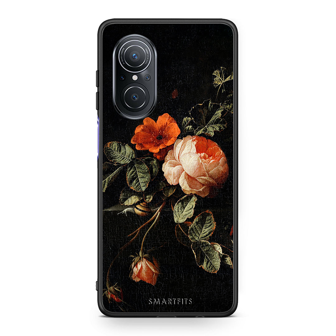 Huawei Nova 9 SE Vintage Roses θήκη από τη Smartfits με σχέδιο στο πίσω μέρος και μαύρο περίβλημα | Smartphone case with colorful back and black bezels by Smartfits