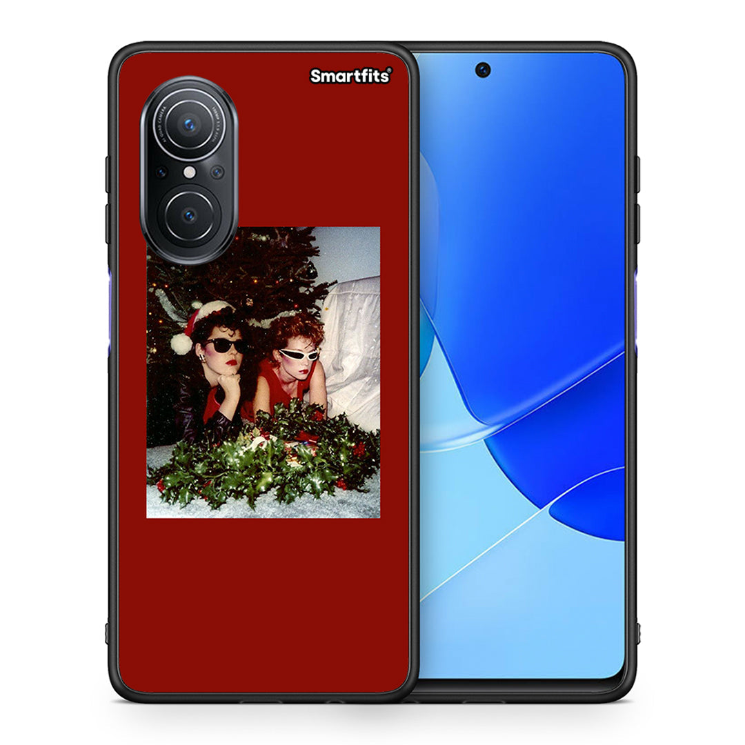 Θήκη Huawei Nova 9 SE Waiting For Xmas από τη Smartfits με σχέδιο στο πίσω μέρος και μαύρο περίβλημα | Huawei Nova 9 SE Waiting For Xmas case with colorful back and black bezels