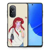 Thumbnail for Θήκη Huawei Nova 9 SE Walking Mermaid από τη Smartfits με σχέδιο στο πίσω μέρος και μαύρο περίβλημα | Huawei Nova 9 SE Walking Mermaid case with colorful back and black bezels