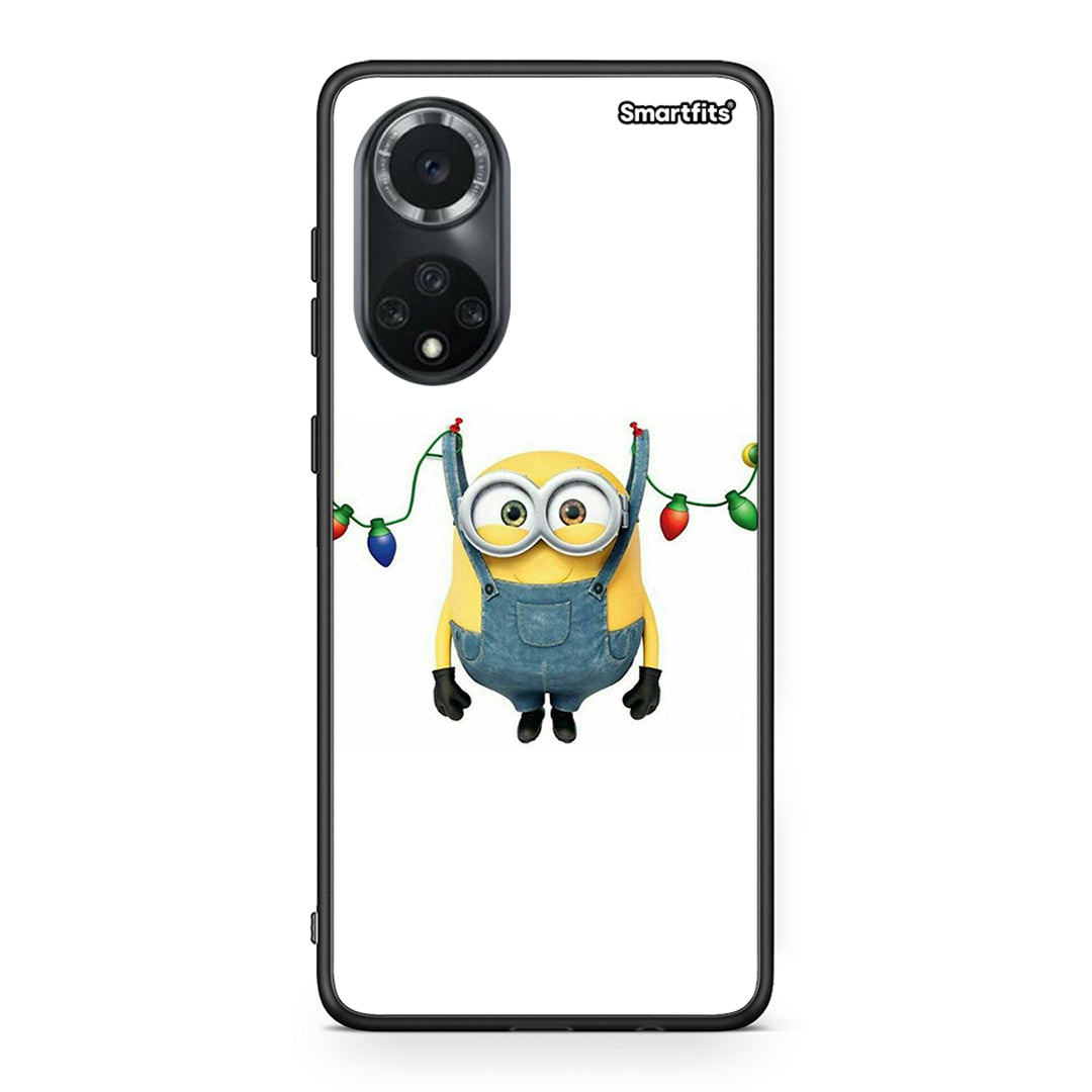 Huawei Nova 9/Honor 50 Xmas Minion Lights θήκη από τη Smartfits με σχέδιο στο πίσω μέρος και μαύρο περίβλημα | Smartphone case with colorful back and black bezels by Smartfits