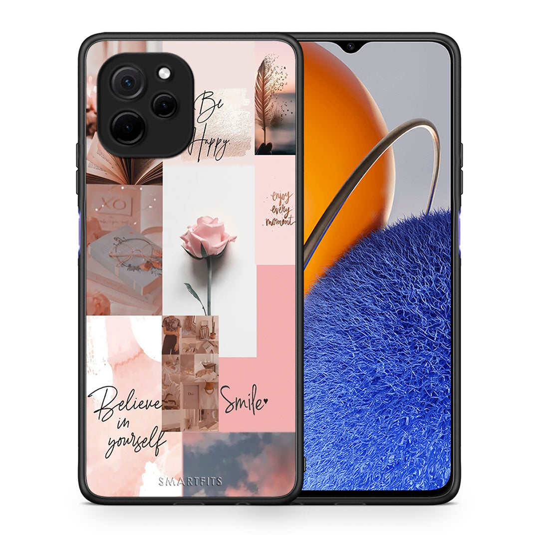 Θήκη Huawei Nova Y61 Aesthetic Collage από τη Smartfits με σχέδιο στο πίσω μέρος και μαύρο περίβλημα | Huawei Nova Y61 Aesthetic Collage Case with Colorful Back and Black Bezels