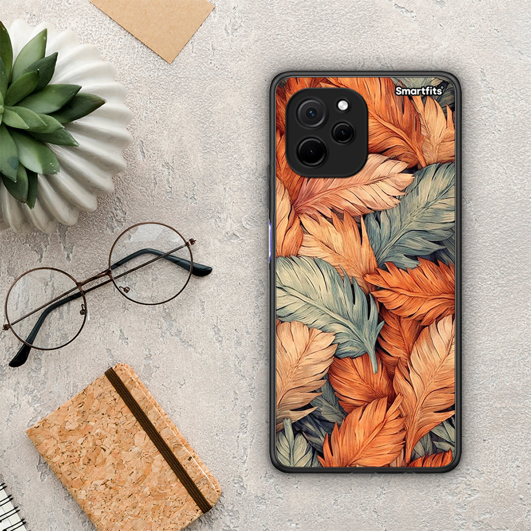 Θήκη Huawei Nova Y61 Autumn Leaves από τη Smartfits με σχέδιο στο πίσω μέρος και μαύρο περίβλημα | Huawei Nova Y61 Autumn Leaves Case with Colorful Back and Black Bezels