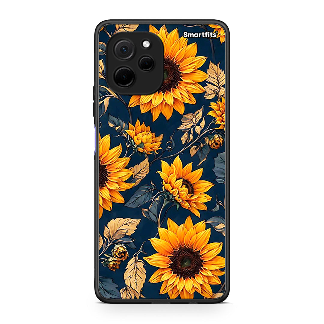 Θήκη Huawei Nova Y61 Autumn Sunflowers από τη Smartfits με σχέδιο στο πίσω μέρος και μαύρο περίβλημα | Huawei Nova Y61 Autumn Sunflowers Case with Colorful Back and Black Bezels