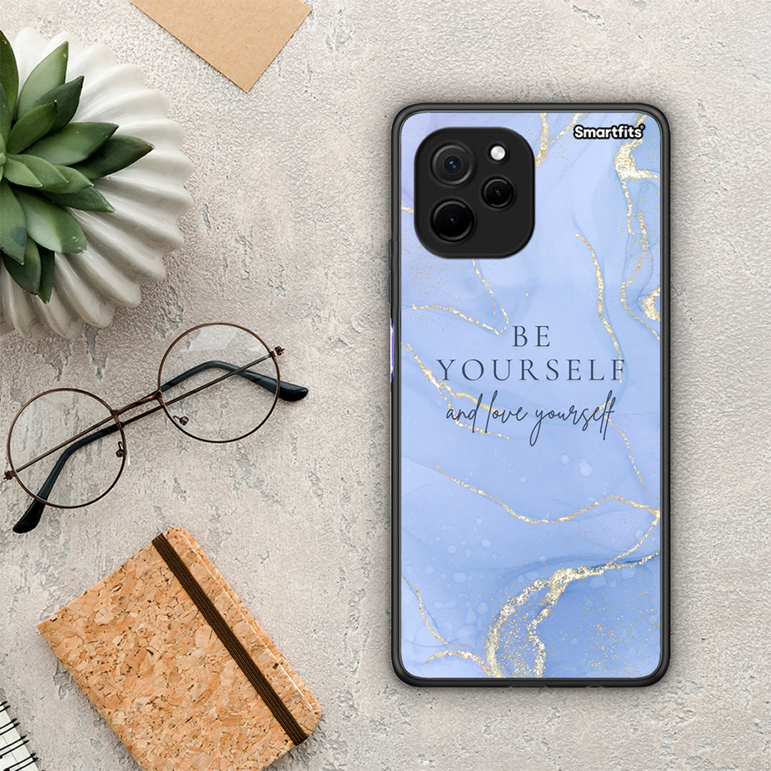 Θήκη Huawei Nova Y61 Be Yourself από τη Smartfits με σχέδιο στο πίσω μέρος και μαύρο περίβλημα | Huawei Nova Y61 Be Yourself Case with Colorful Back and Black Bezels