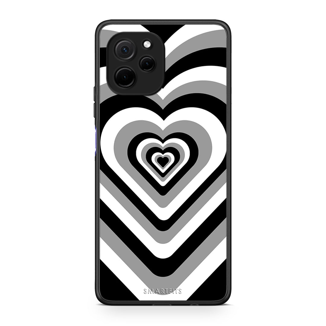 Θήκη Huawei Nova Y61 Black Hearts από τη Smartfits με σχέδιο στο πίσω μέρος και μαύρο περίβλημα | Huawei Nova Y61 Black Hearts Case with Colorful Back and Black Bezels