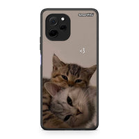 Thumbnail for Θήκη Huawei Nova Y61 Cats In Love από τη Smartfits με σχέδιο στο πίσω μέρος και μαύρο περίβλημα | Huawei Nova Y61 Cats In Love Case with Colorful Back and Black Bezels