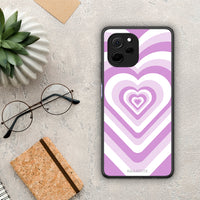 Thumbnail for Θήκη Huawei Nova Y61 Lilac Hearts από τη Smartfits με σχέδιο στο πίσω μέρος και μαύρο περίβλημα | Huawei Nova Y61 Lilac Hearts Case with Colorful Back and Black Bezels