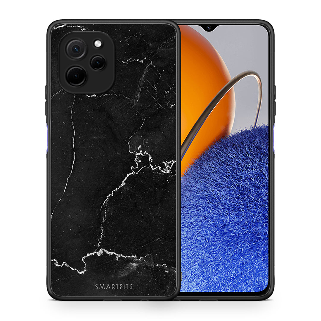 Θήκη Huawei Nova Y61 Marble Black από τη Smartfits με σχέδιο στο πίσω μέρος και μαύρο περίβλημα | Huawei Nova Y61 Marble Black Case with Colorful Back and Black Bezels
