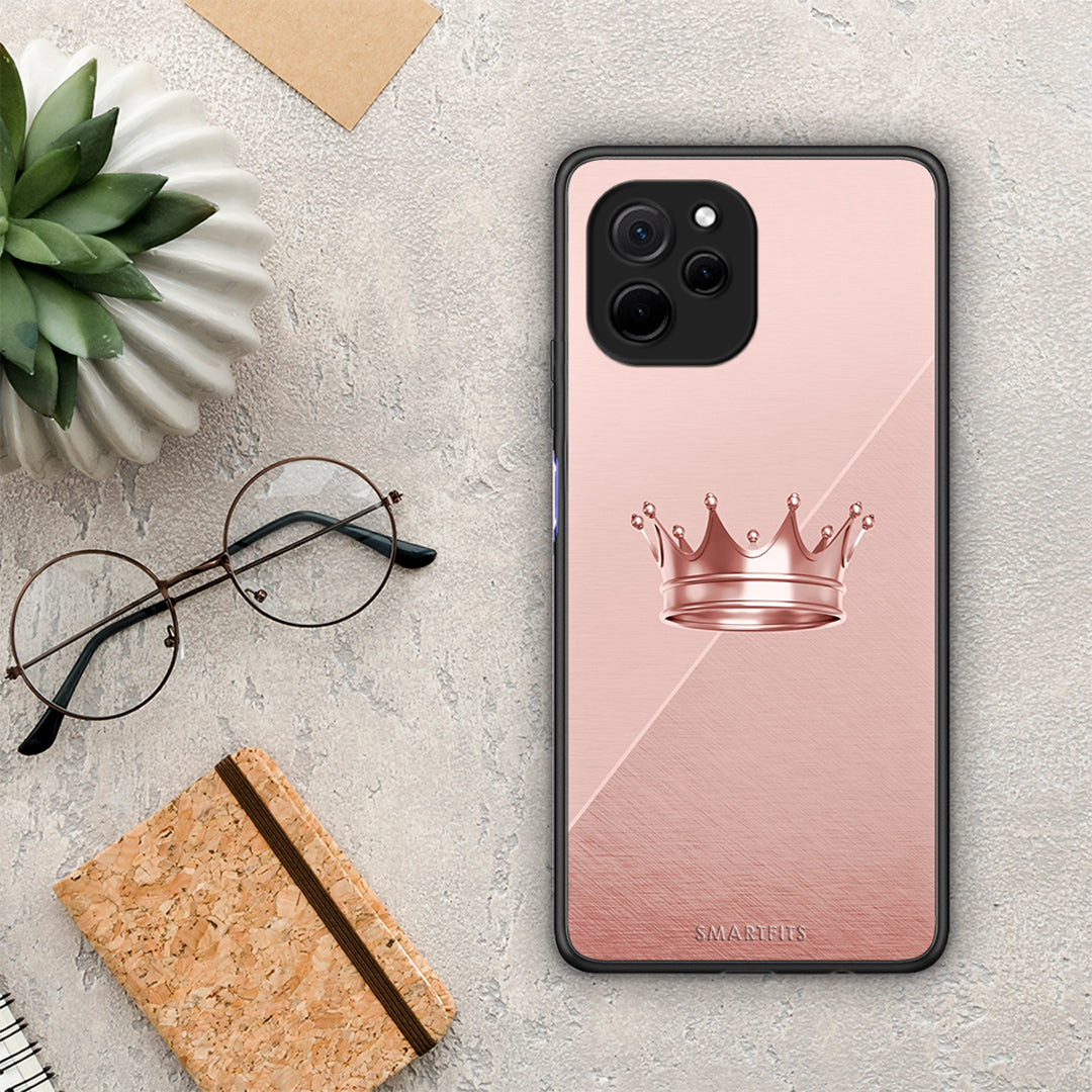 Θήκη Huawei Nova Y61 Minimal Crown από τη Smartfits με σχέδιο στο πίσω μέρος και μαύρο περίβλημα | Huawei Nova Y61 Minimal Crown Case with Colorful Back and Black Bezels
