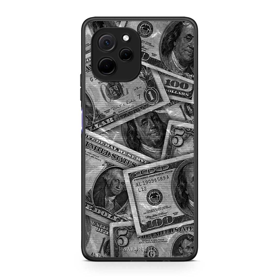 Θήκη Huawei Nova Y61 Money Dollars από τη Smartfits με σχέδιο στο πίσω μέρος και μαύρο περίβλημα | Huawei Nova Y61 Money Dollars Case with Colorful Back and Black Bezels