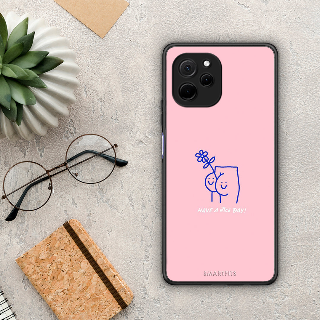 Θήκη Huawei Nova Y61 Nice Day από τη Smartfits με σχέδιο στο πίσω μέρος και μαύρο περίβλημα | Huawei Nova Y61 Nice Day Case with Colorful Back and Black Bezels