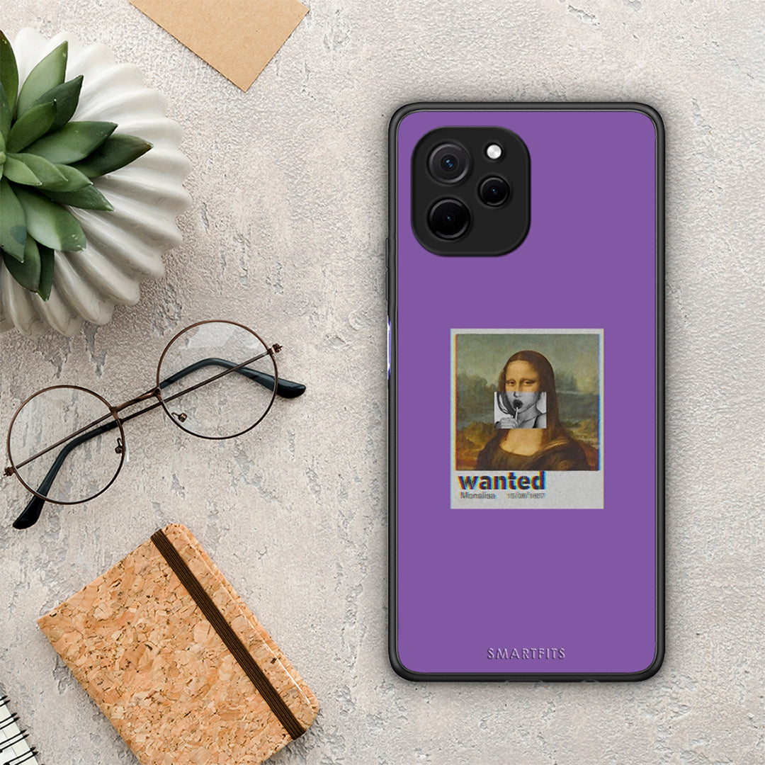 Θήκη Huawei Nova Y61 Popart Monalisa από τη Smartfits με σχέδιο στο πίσω μέρος και μαύρο περίβλημα | Huawei Nova Y61 Popart Monalisa Case with Colorful Back and Black Bezels